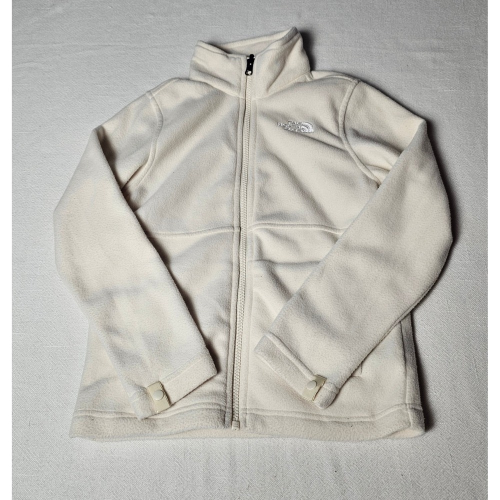 The North Face Youth S 7/8 Cream White Full Zip Fleece Jacket